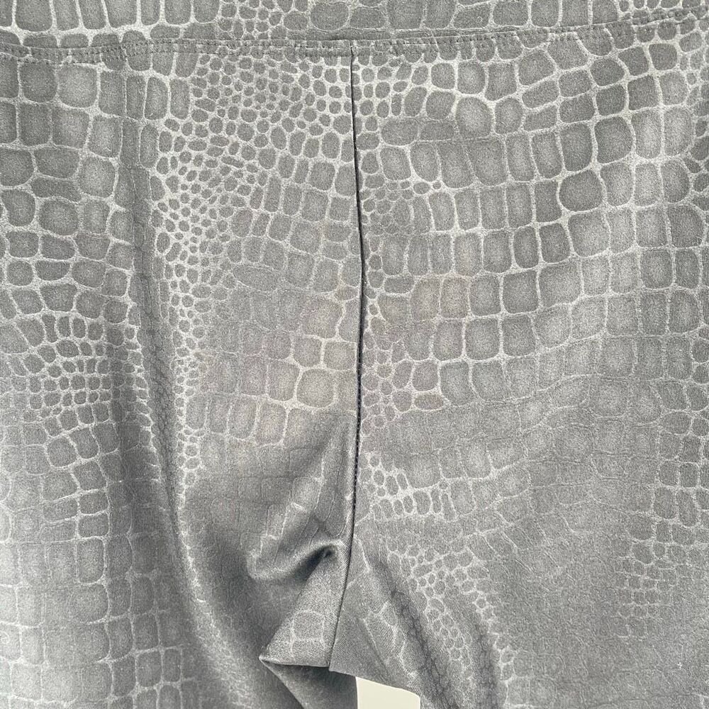 Wild Fable Black Croc Print High Rise Leggings Faux Leather Look Large - Picture 10 of 13